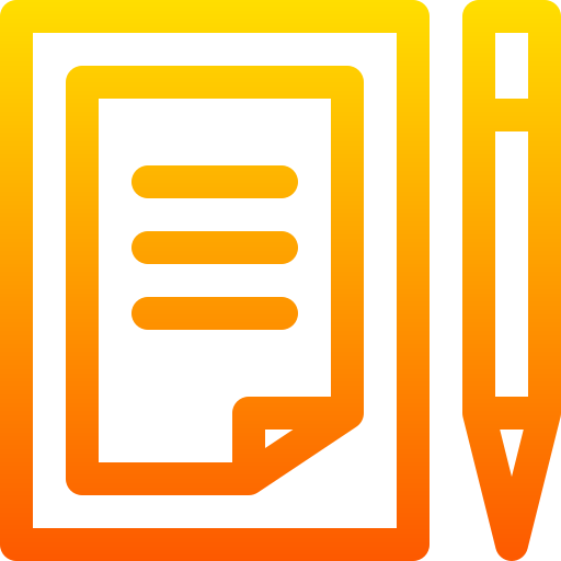 Clipboard Basic Gradient Lineal color icon