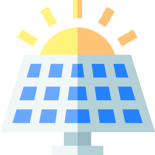 Solar panel Basic Straight Flat icon