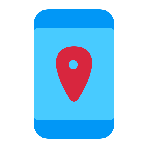 teléfono gps icono gratis