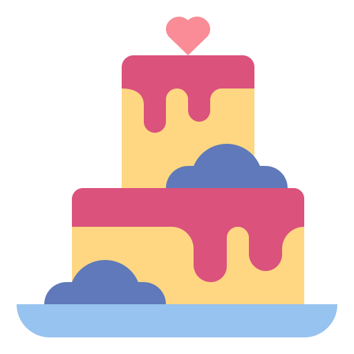 pastel de bodas icono gratis