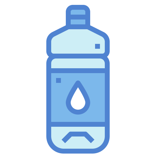 Plastic Bottle Generic Blue Icon