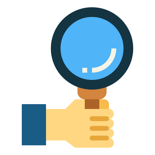 Magnifying glass Smalllikeart Flat icon