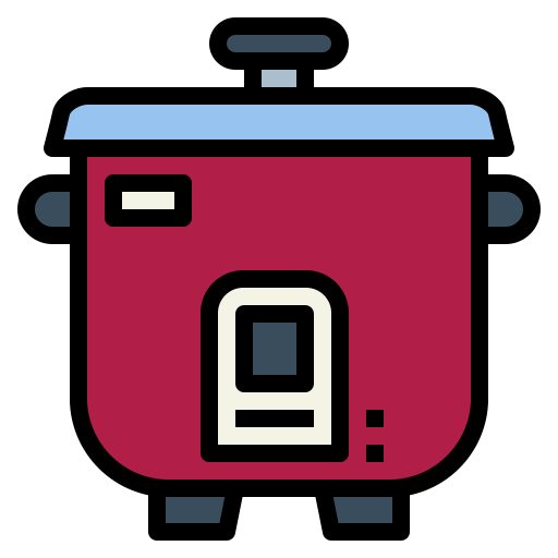 Cooker Icon Smalllikeart Lineal Color