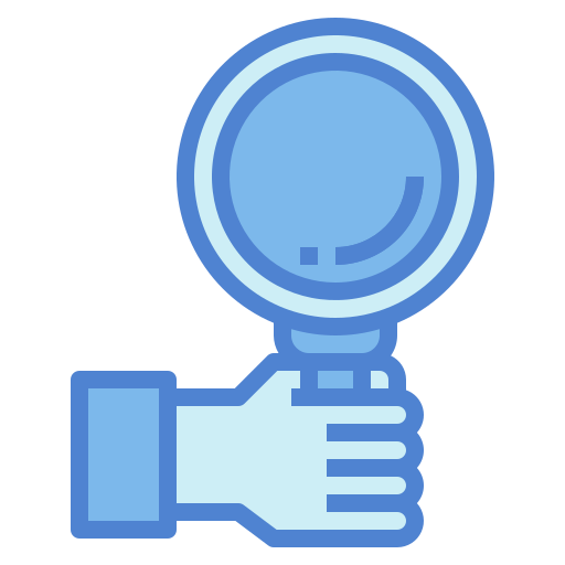 Magnifying glass Generic Blue icon