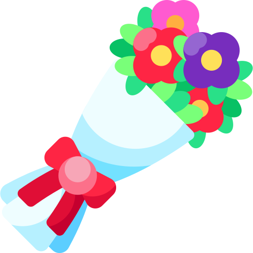 ramo de flores icono gratis