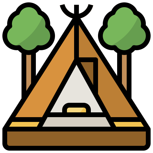 Indoor camping - free icon