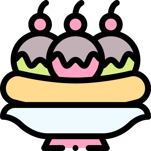 Banana split free icon