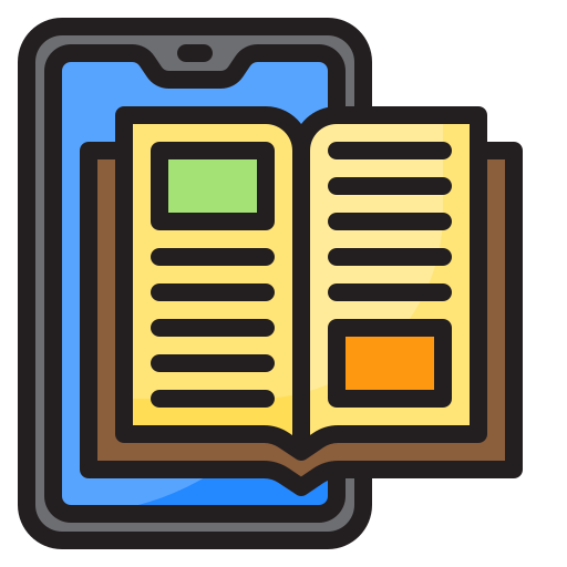 Ebook srip Lineal Color icon