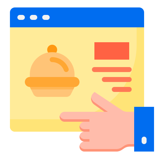 pedido en línea icono gratis