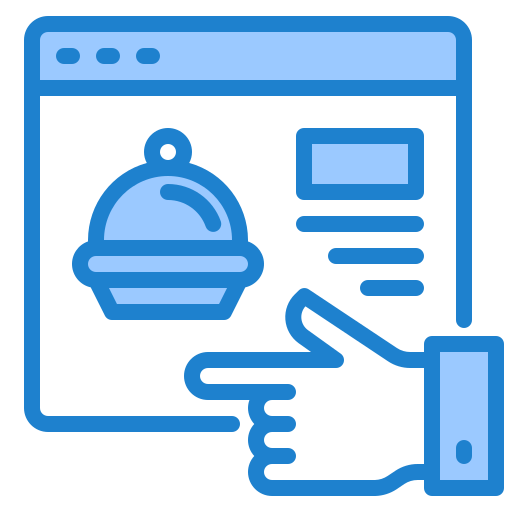 pedido en línea icono gratis