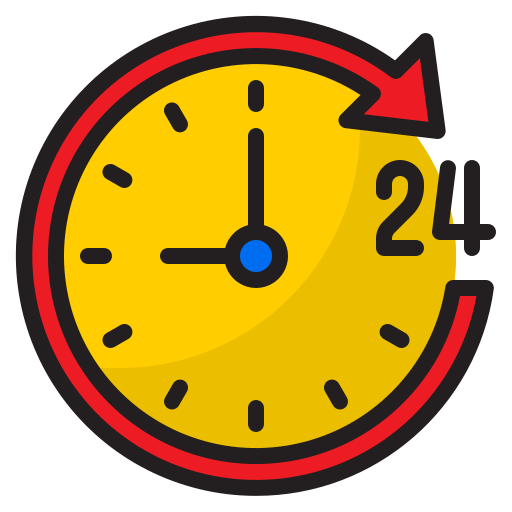 24 hours srip Lineal Color icon