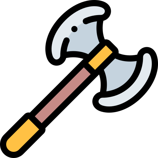 Axe Detailed Rounded Lineal color icon