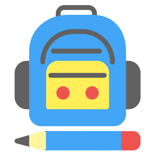 bolsa para la escuela icono gratis