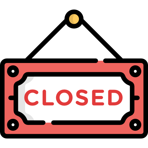 Closed - Free signs icons