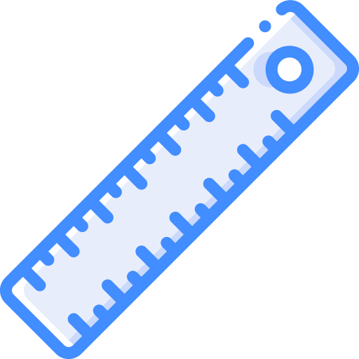 Ruler Basic Miscellany Blue icon