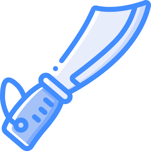 Knife Basic Miscellany Blue icon