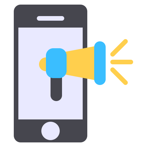 el marketing móvil icono gratis