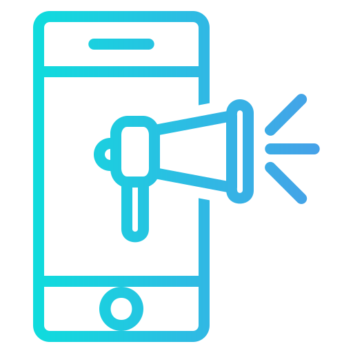el marketing móvil icono gratis