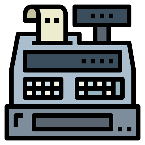 caja registradora icono gratis