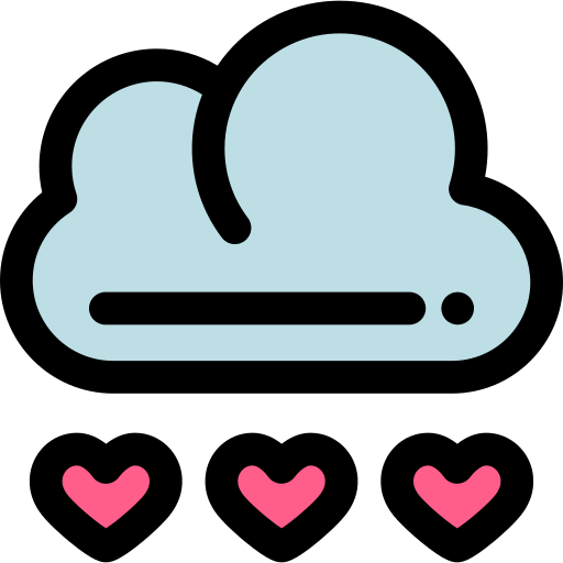 Cloud Detailed Rounded Lineal color icon