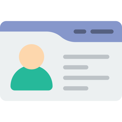 tarjeta de identificación icono gratis