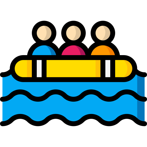 Life raft Basic Miscellany Lineal Color icon