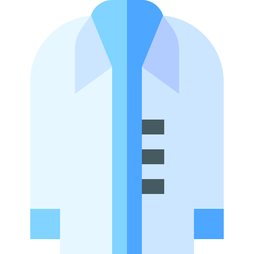 Lab coat Basic Straight Flat icon