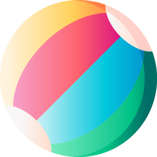 Beach ball 3D Basic Gradient icon