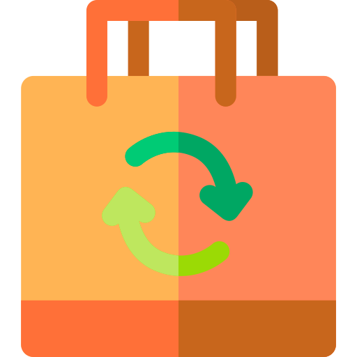 Recycled bag - free icon