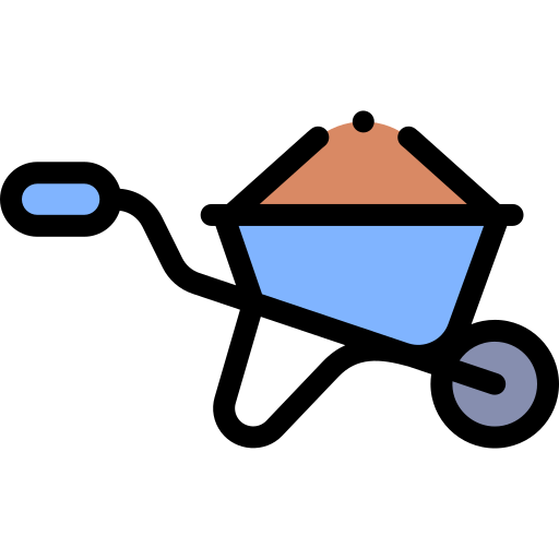 Wheelbarrow Detailed Rounded Lineal color icon