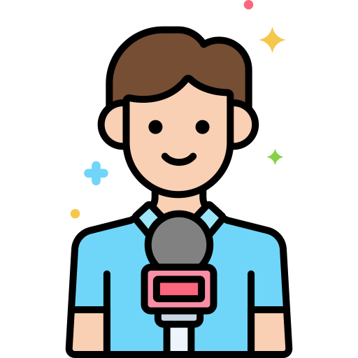 männlicher journalist kostenlos Icon