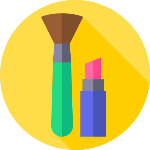 Make up Flat Circular Flat icon