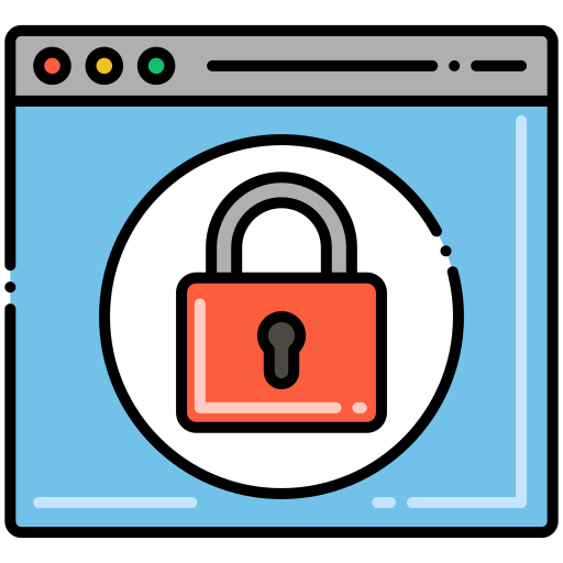 Web security Flaticons Lineal Color icon