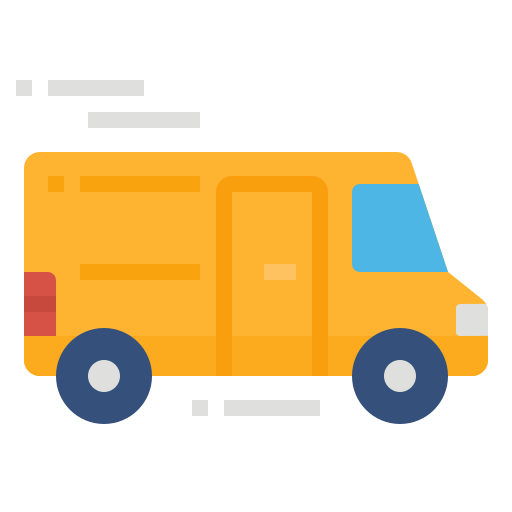 Delivery van free icon