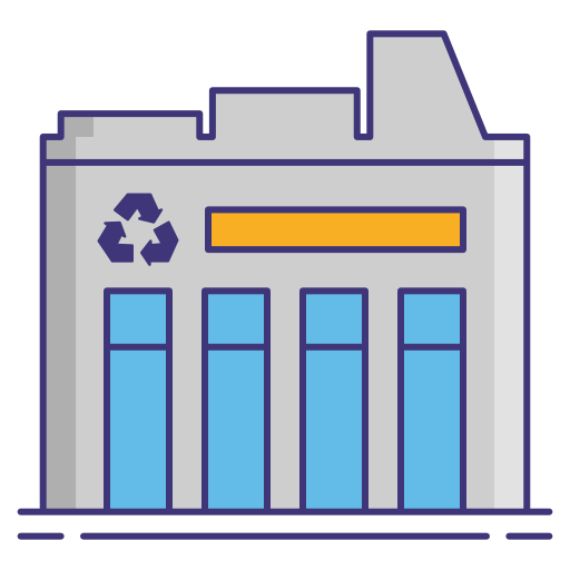 centro de reciclaje icono gratis