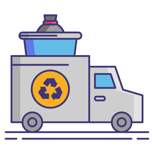 Flaticons Lineal Color Recycling Truck Icon