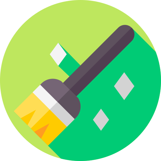 Magic broom Flat Circular Flat icon