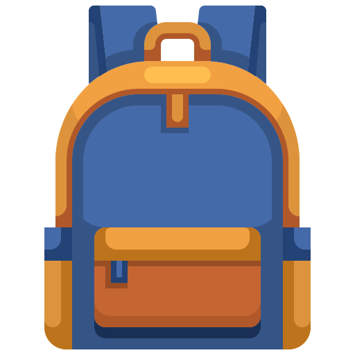 bolsa para la escuela icono gratis