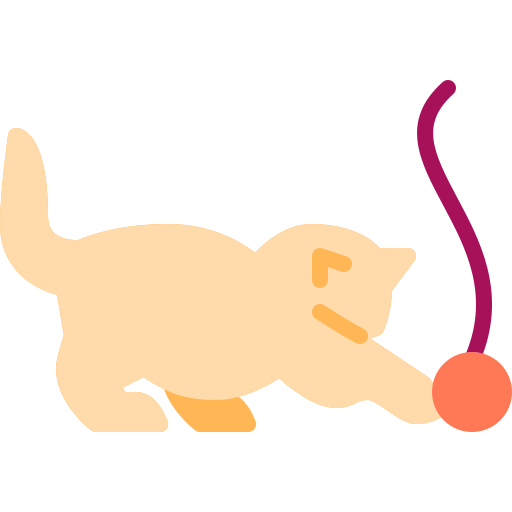 Cats Playing Icon - Download in Glyph Style