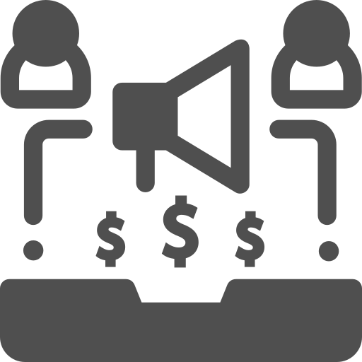 la comercialización del afiliado icono gratis