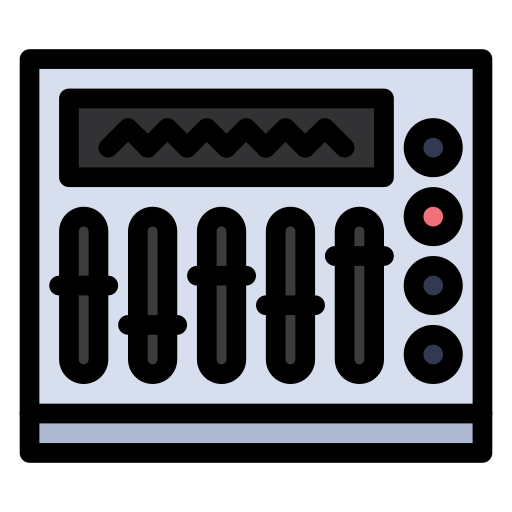 Sound mixer Flatart Icons Lineal Color icon