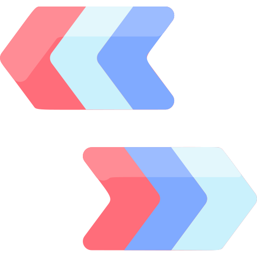 Opposite arrows free icon