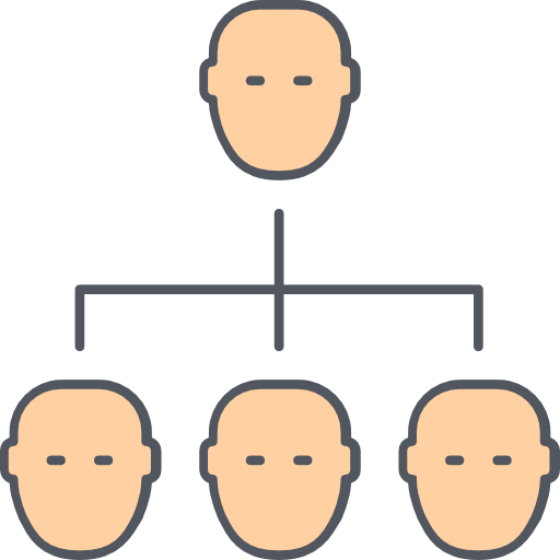 estructura jerarquica icono gratis