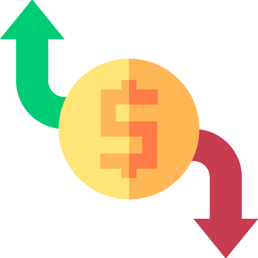 Money flow free icon Money flow free icon