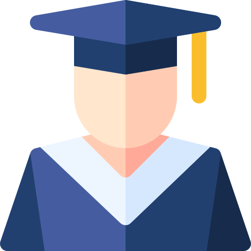 flat graduation icon