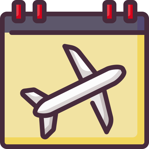 tiempo de vuelo icono gratis