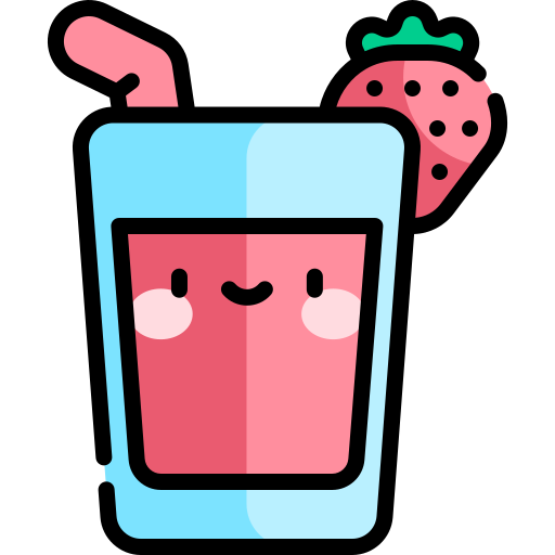 Chicha de frutilla Kawaii Lineal color icon