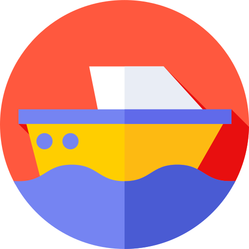 Rescue boat Flat Circular Flat icon