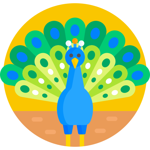 pavo real icono gratis