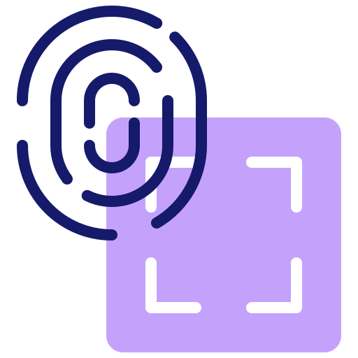 escáner de huellas digitales icono gratis